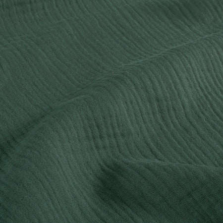 Fairtrade Bio Baumwollmusselin dunkelgrün (GOTS)