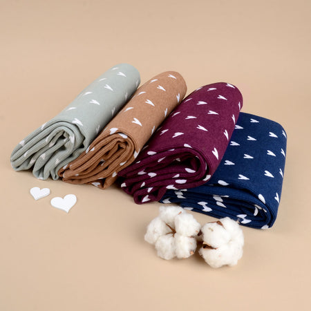 Fairtrade Bio Rib Jersey Hearts sandstorm