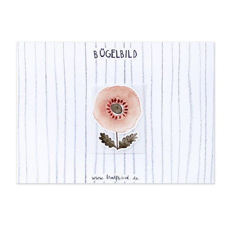 Bügelbild Blume "Mohn"