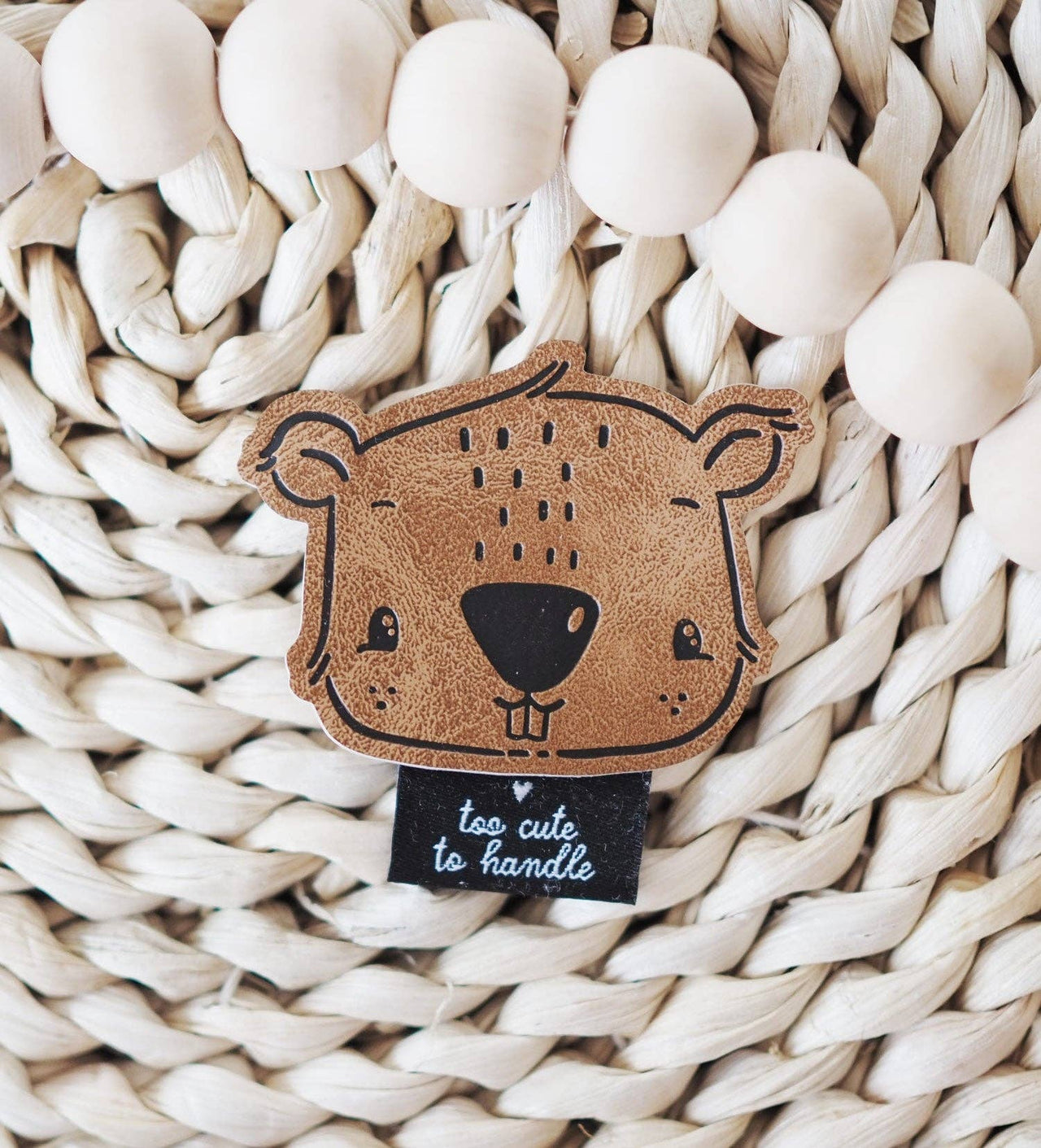 Kunstlederlabel - Biber *iron-on*