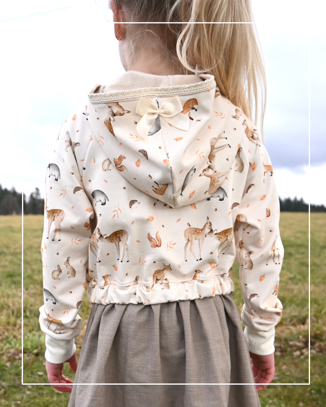 Tissu éponge français bio équitable Little Forest Friends (GOTS)