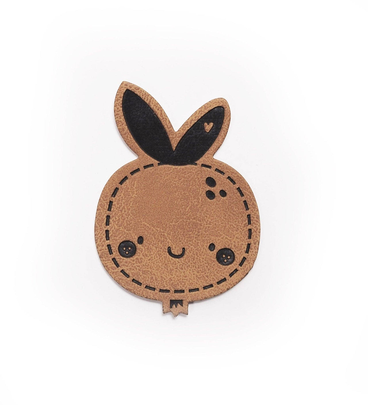 Kunstlederlabel - Orange *iron-on*