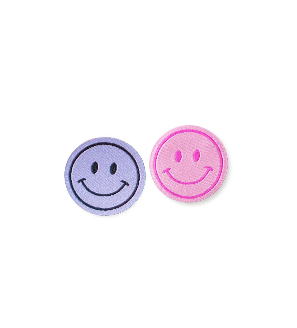 Patch - mini smile - 2er Pack - Pink/Lila *iron-on*
