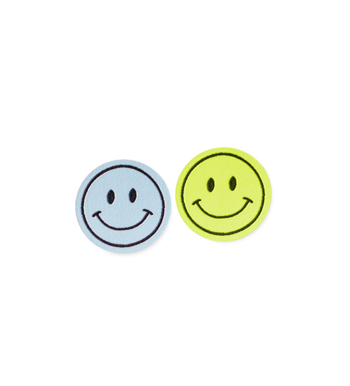 Patch - mini smile - 2er Pack - Mint/Neongelb *iron-on*