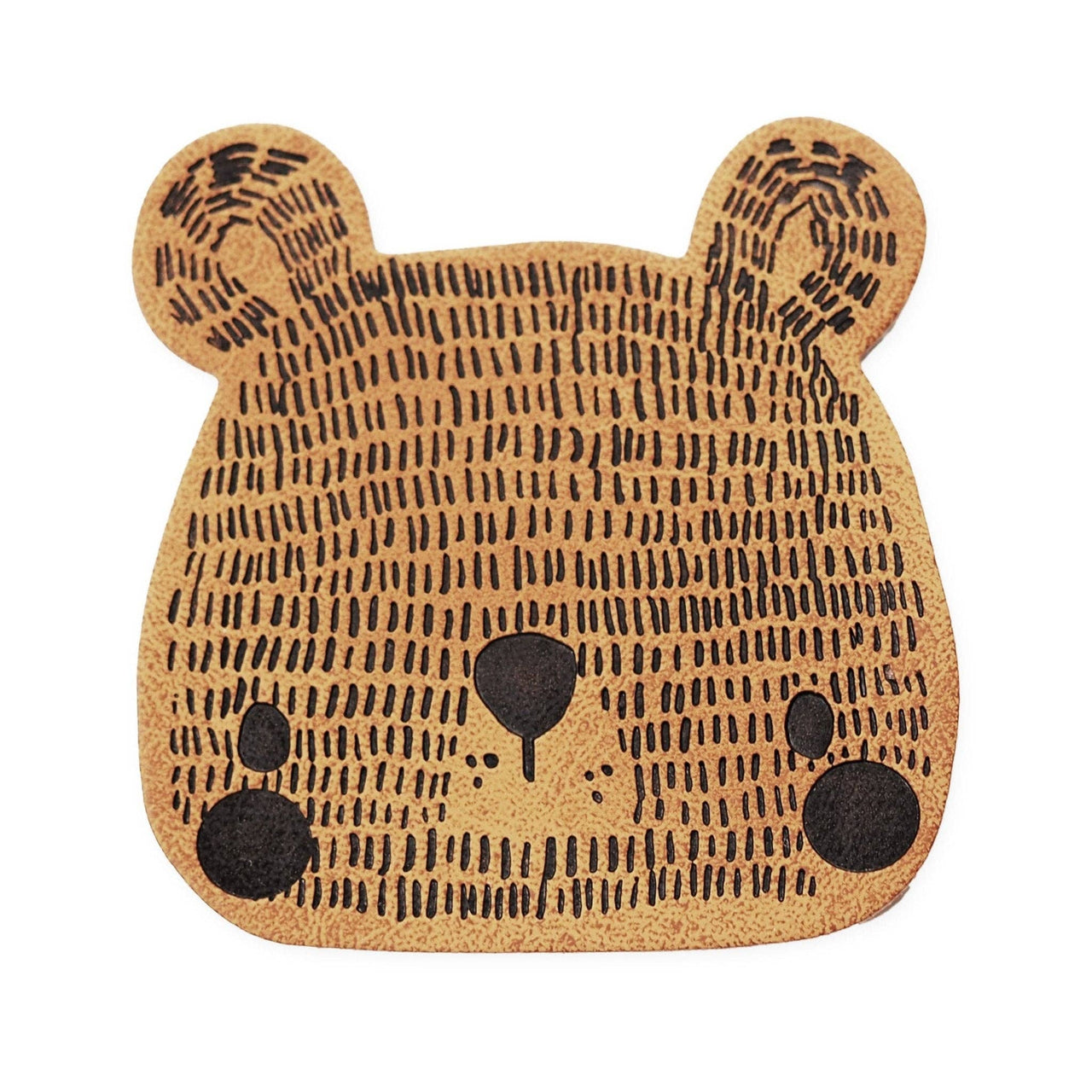 Kunstlederlabel - Boho Bär *iron-on*