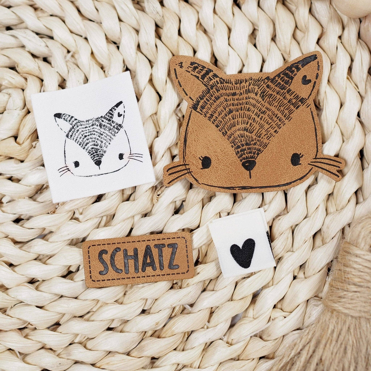 Kunstlederlabel - Boho Fuchs *iron-on*