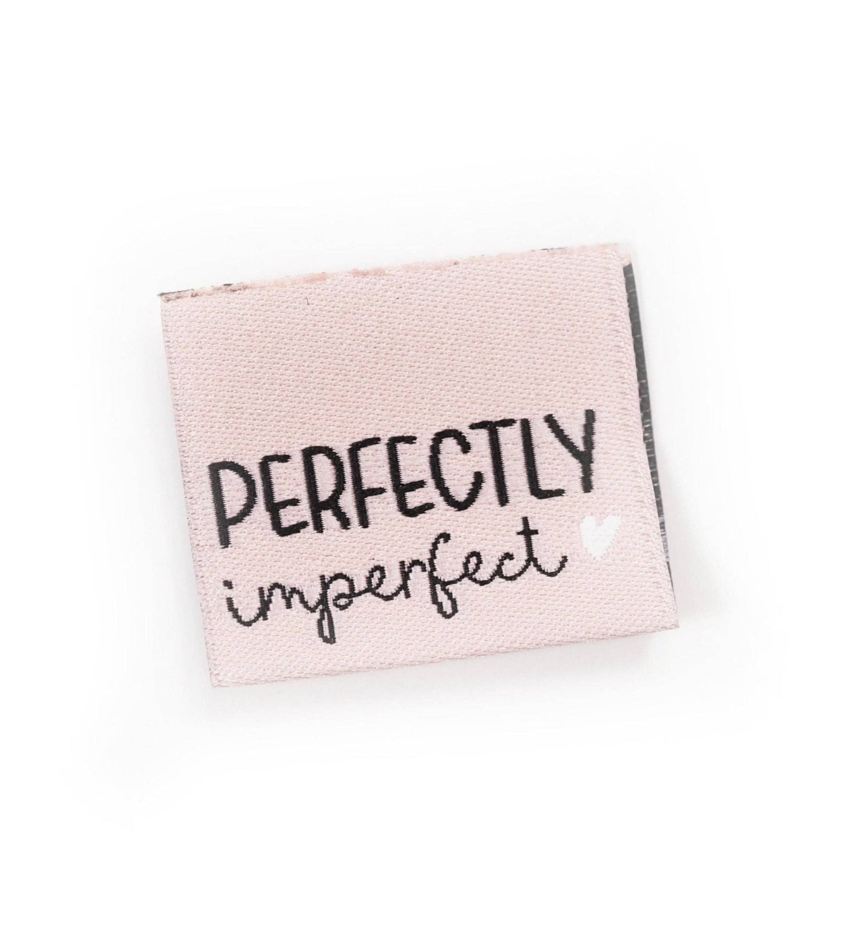Klapp-Weblabel *perfectly imperfect* rosa