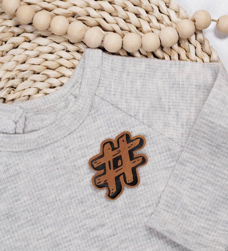 Kunstlederlabel - #  *iron-on*