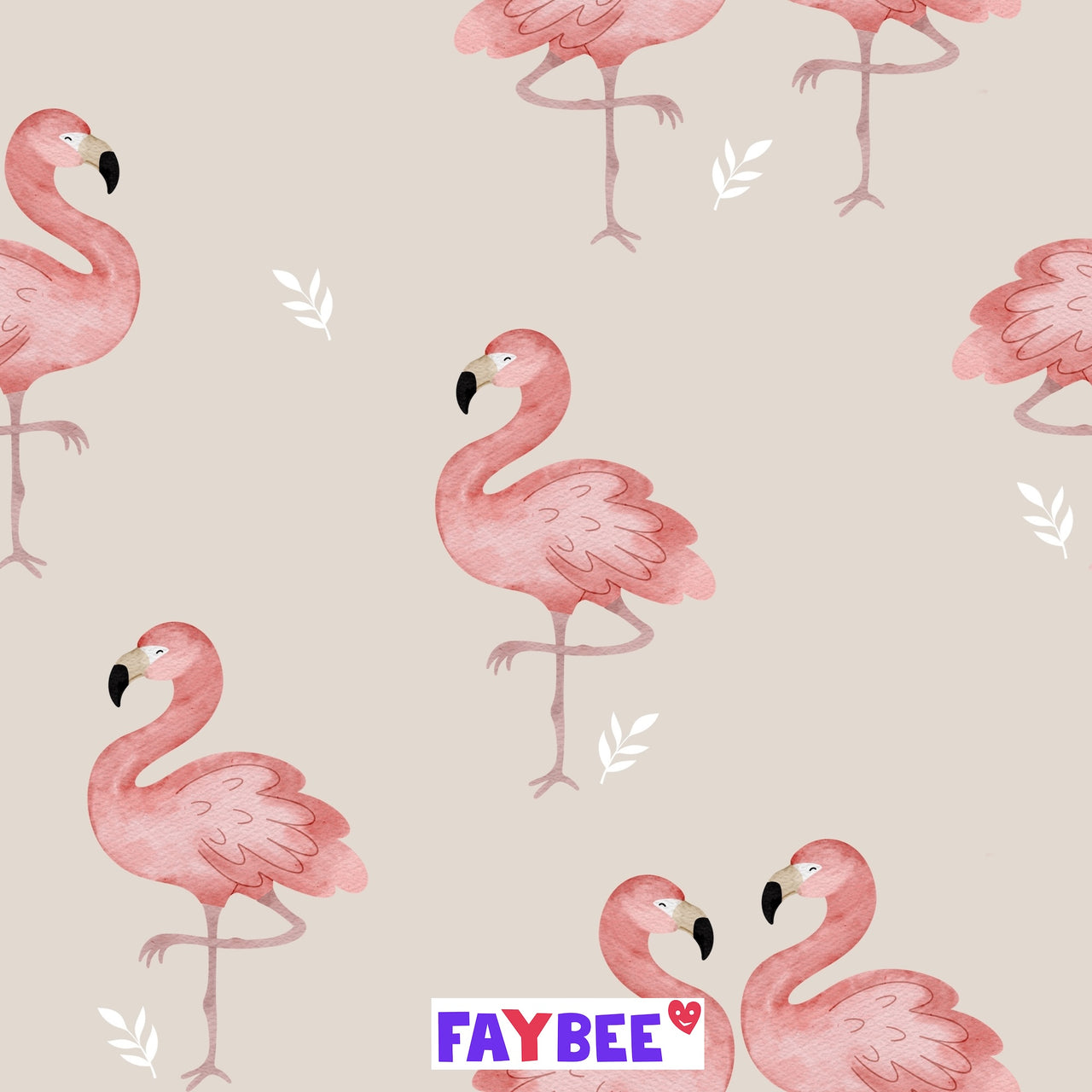 Jersey biologique Fairtrade beige flamant (GOTS)