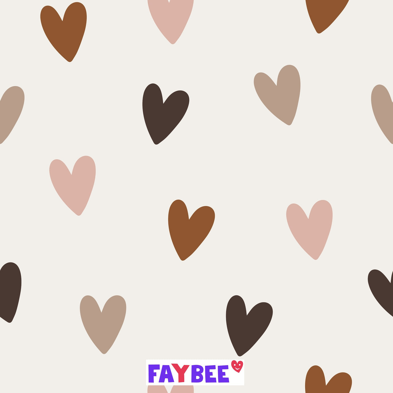 Reste de 1,4 mètre - Cœurs en Lycra Eco Flex