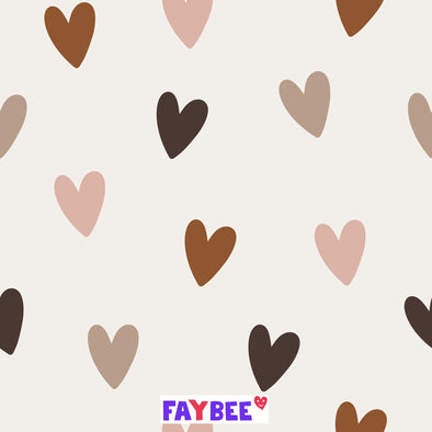 Reststück 1.4 Meter - Eco Flex Lycra Herzen