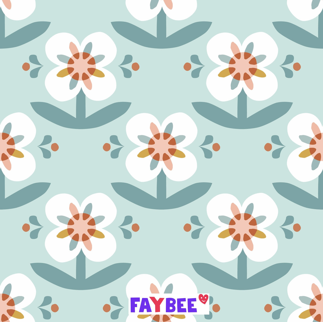 Fairtrade Bio French Terry Paradiesblume himmelblau (GOTS)