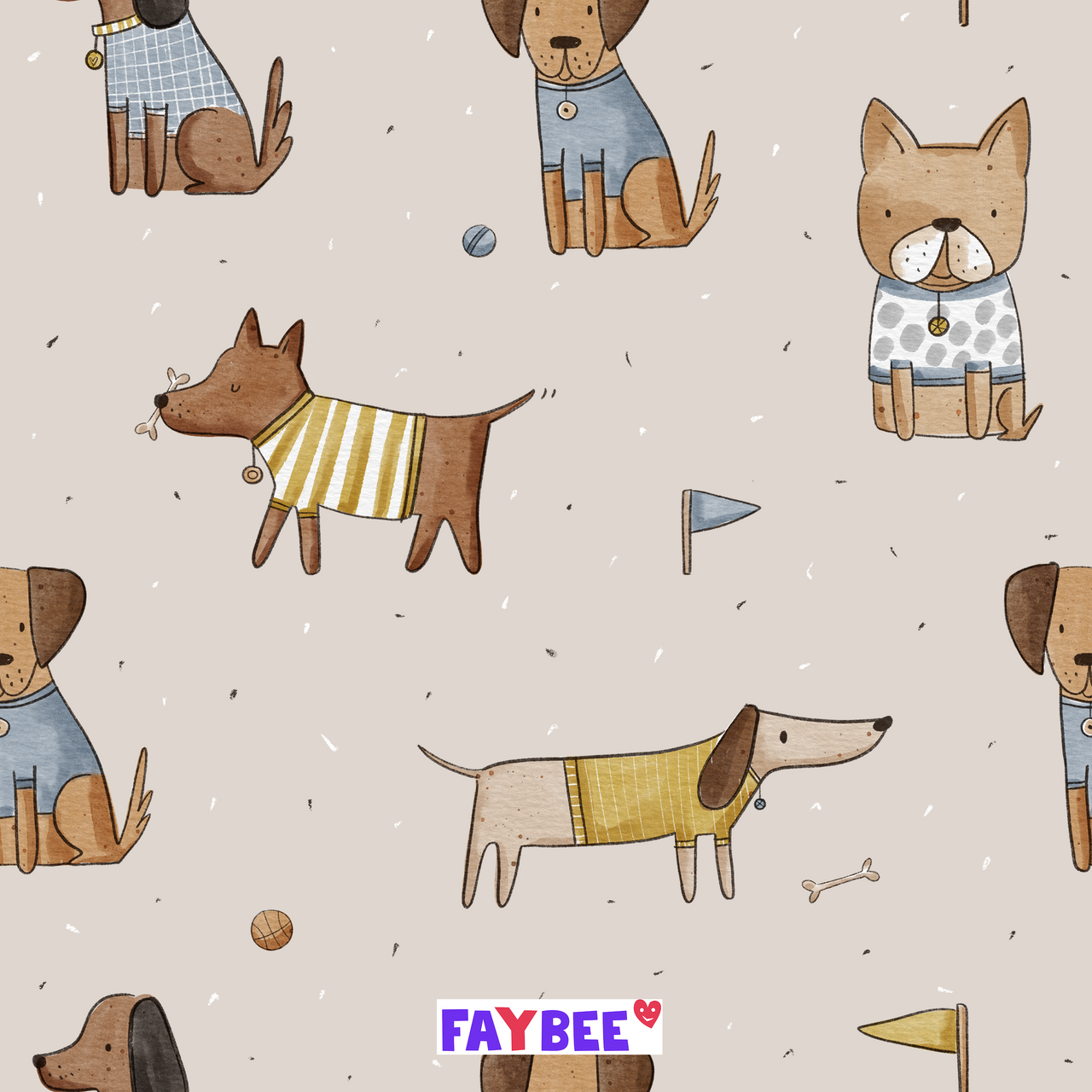 RESERVATION: Fairtrade Bio French Terry Hundefreunde (GOTS)