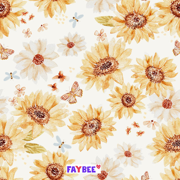 Fairtrade Biojersey Sonnenblumen (GOTS)