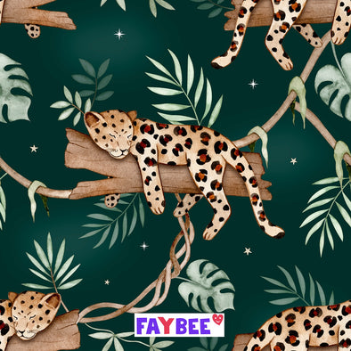 Fairtrade Bio French Terry kleiner Leopard (GOTS)