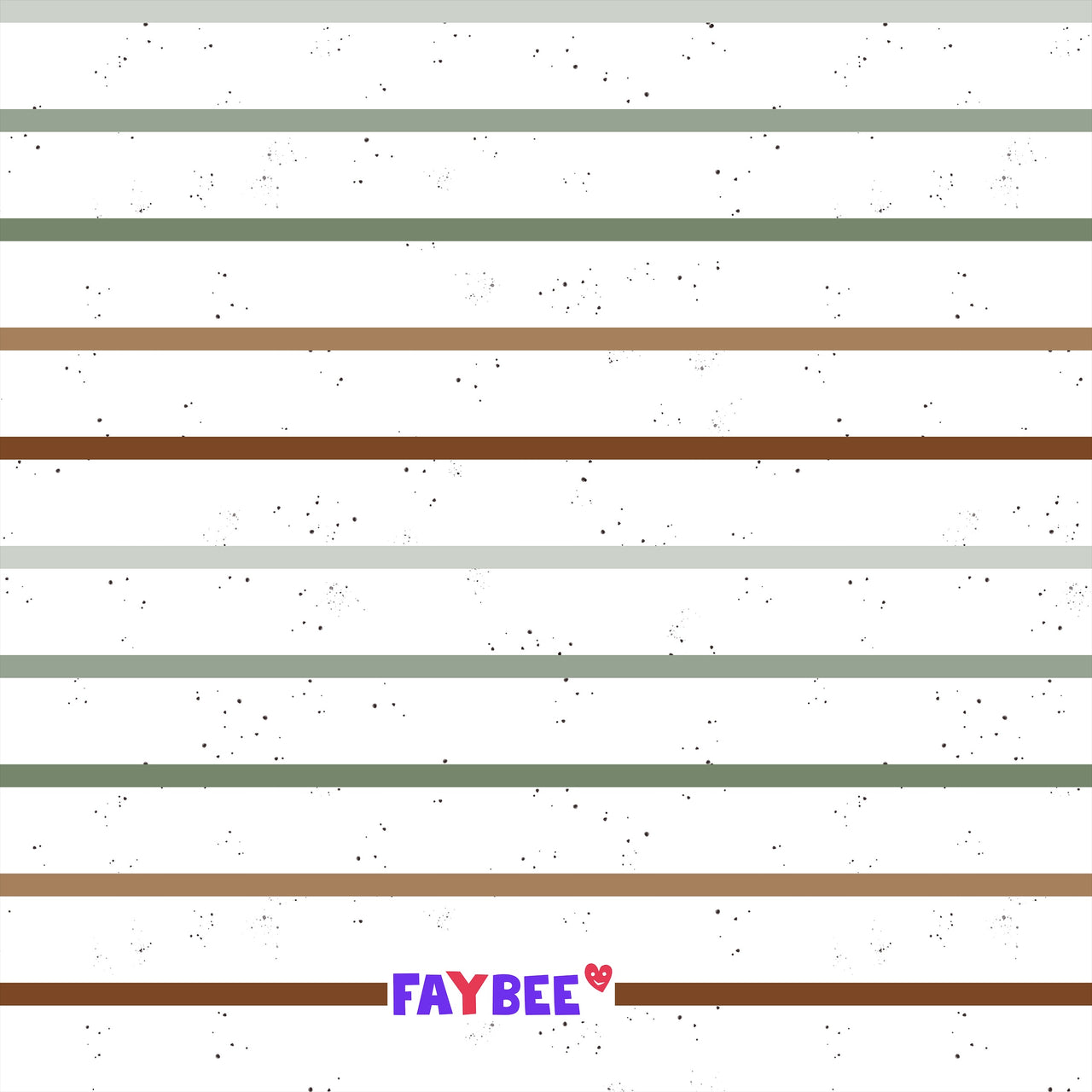 Fairtrade Biojersey Streifen grün-braun