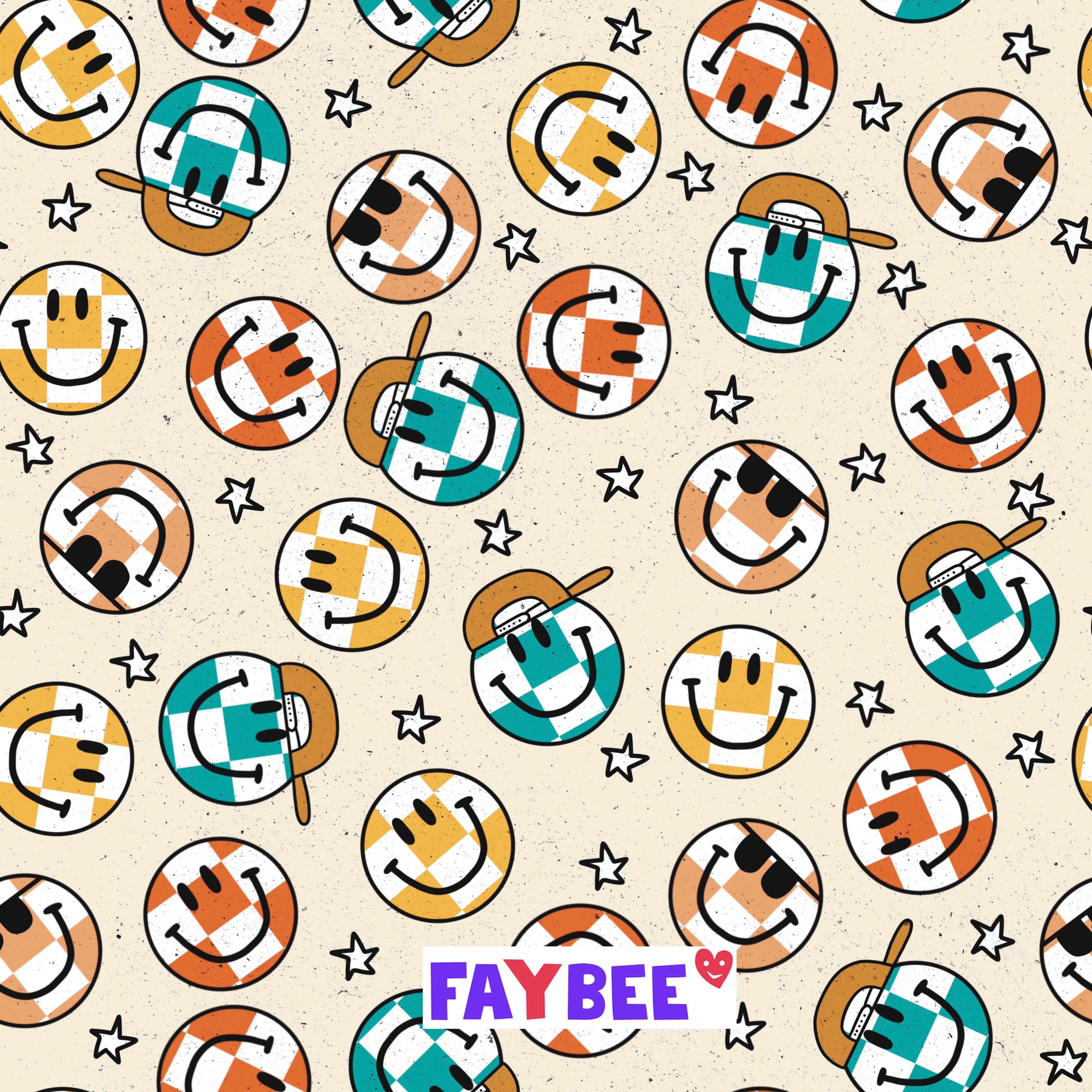 PROCHAINEMENT : Fairtrade Bio French Terry Checker Smiles (GOTS)