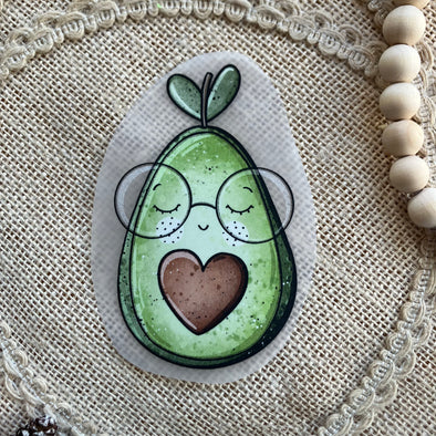 Bügelbild Avocado gross