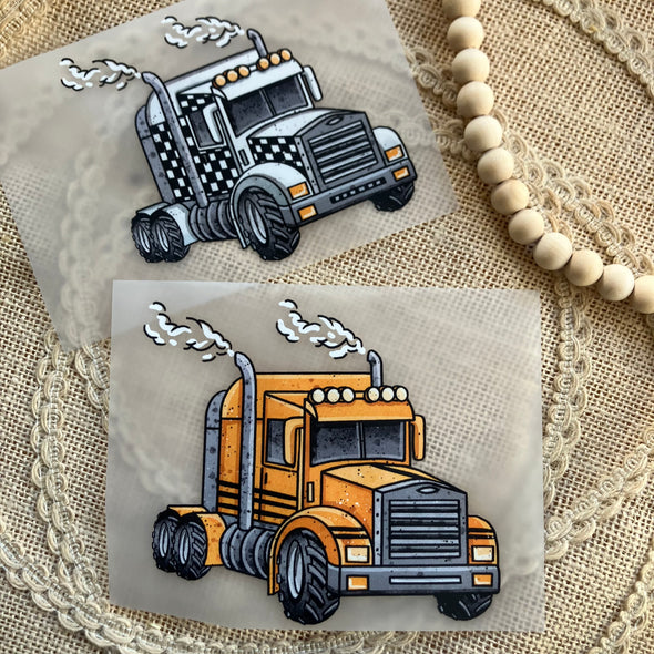 Bügelbild Truck weiss