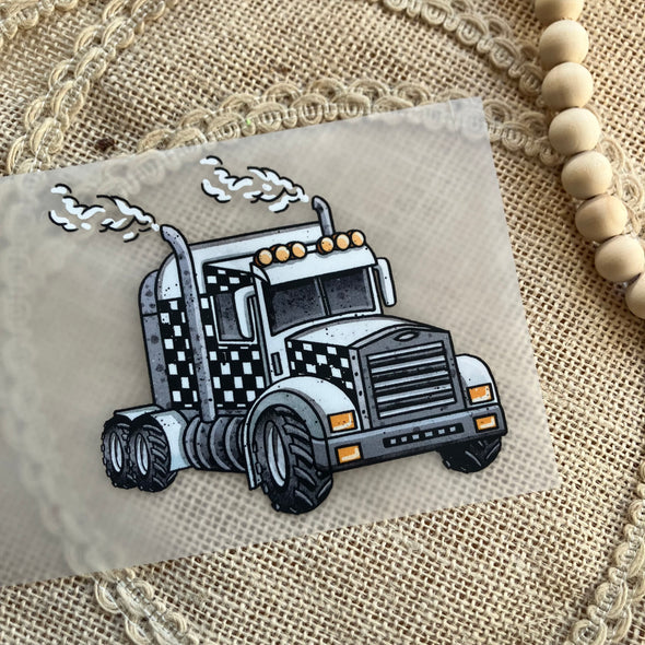 Bügelbild Truck weiss