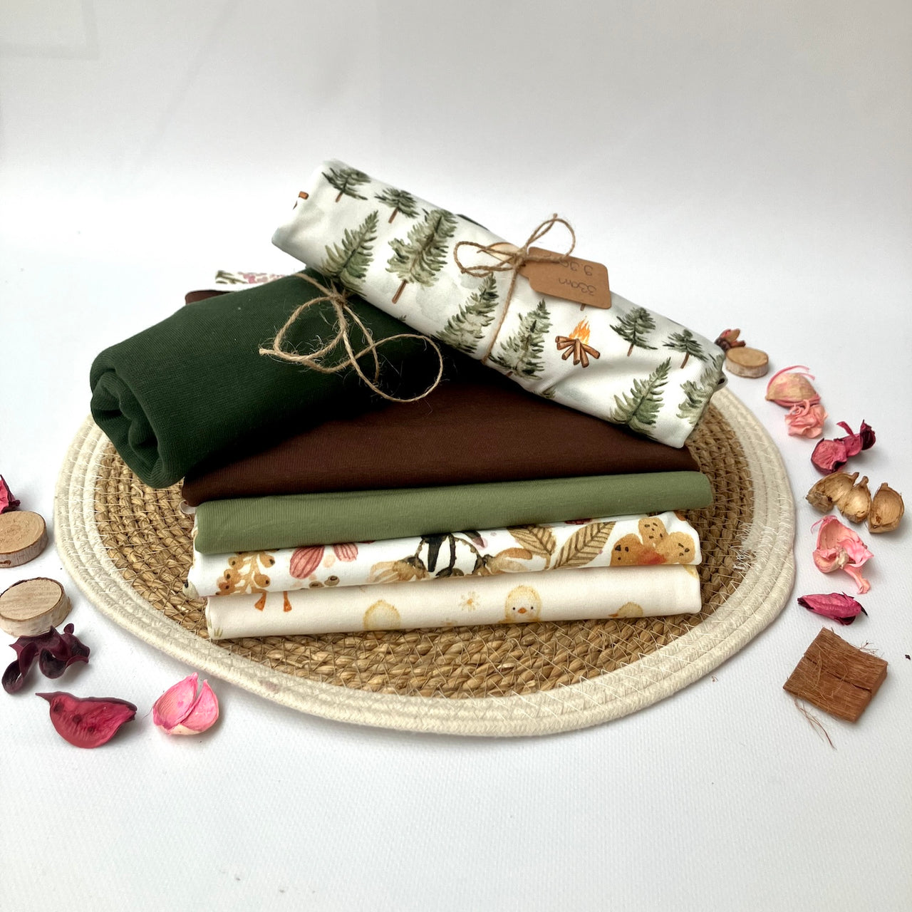 Restepaket Bio Jersey und Bündchen "Olive"