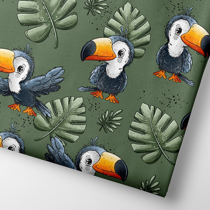 PROCHAINEMENT DISPONIBLE : Tissu Biojersey Fairtrade Toucan (GOTS)