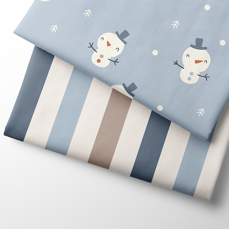 Fairtrade Bio French Terry Schneemann blau (GOTS)