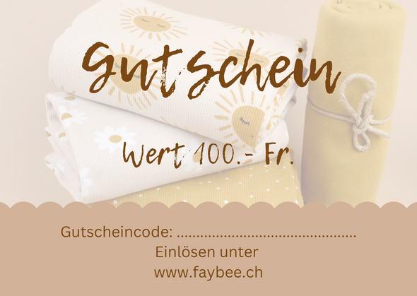 Geschenkgutschein 100.- Fr.