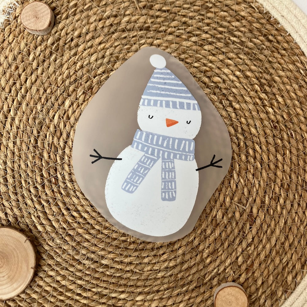 Bügelbild Schneemann