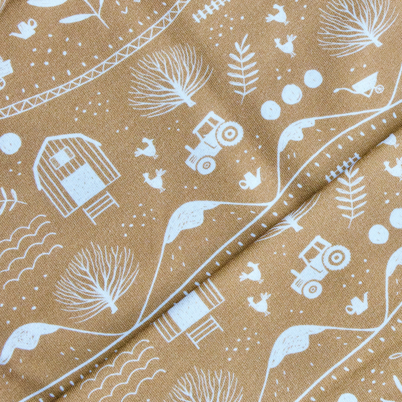 Reststück 19 cm - Fairtrade Biojersey Farmlife (GOTS)