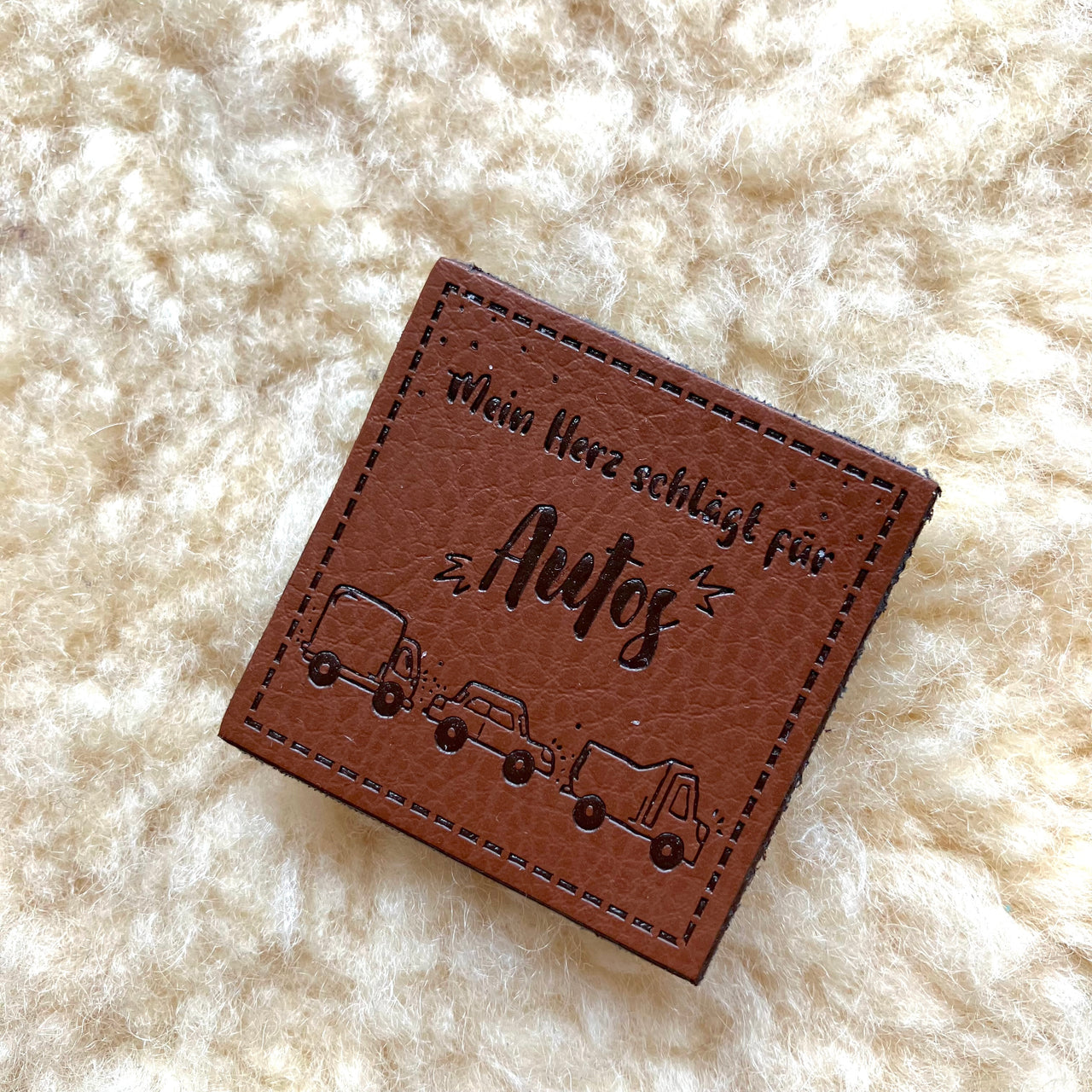 Etichetta in similpelle "Autoliebe"