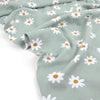 Fairtrade Bio Rib Jersey Daisy Sage