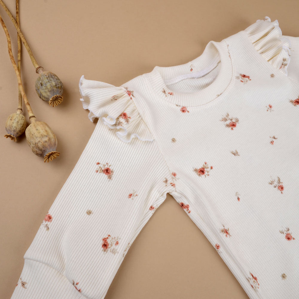 Fairtrade Bio Rib Jersey Mini Roses
