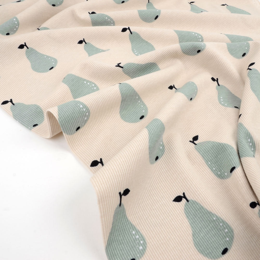 Fairtrade Bio Rib Jersey Pears sage