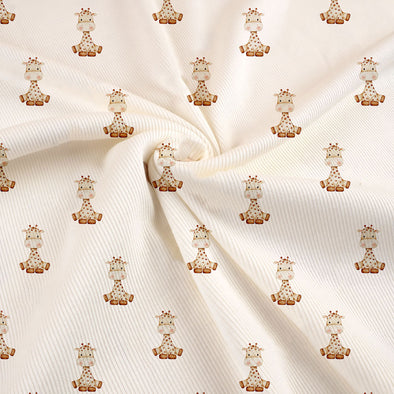 Fairtrade Bio Rib Jersey Sweet Giraffe