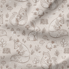 Fairtrade Biojersey Waldtiere sand (GOTS)