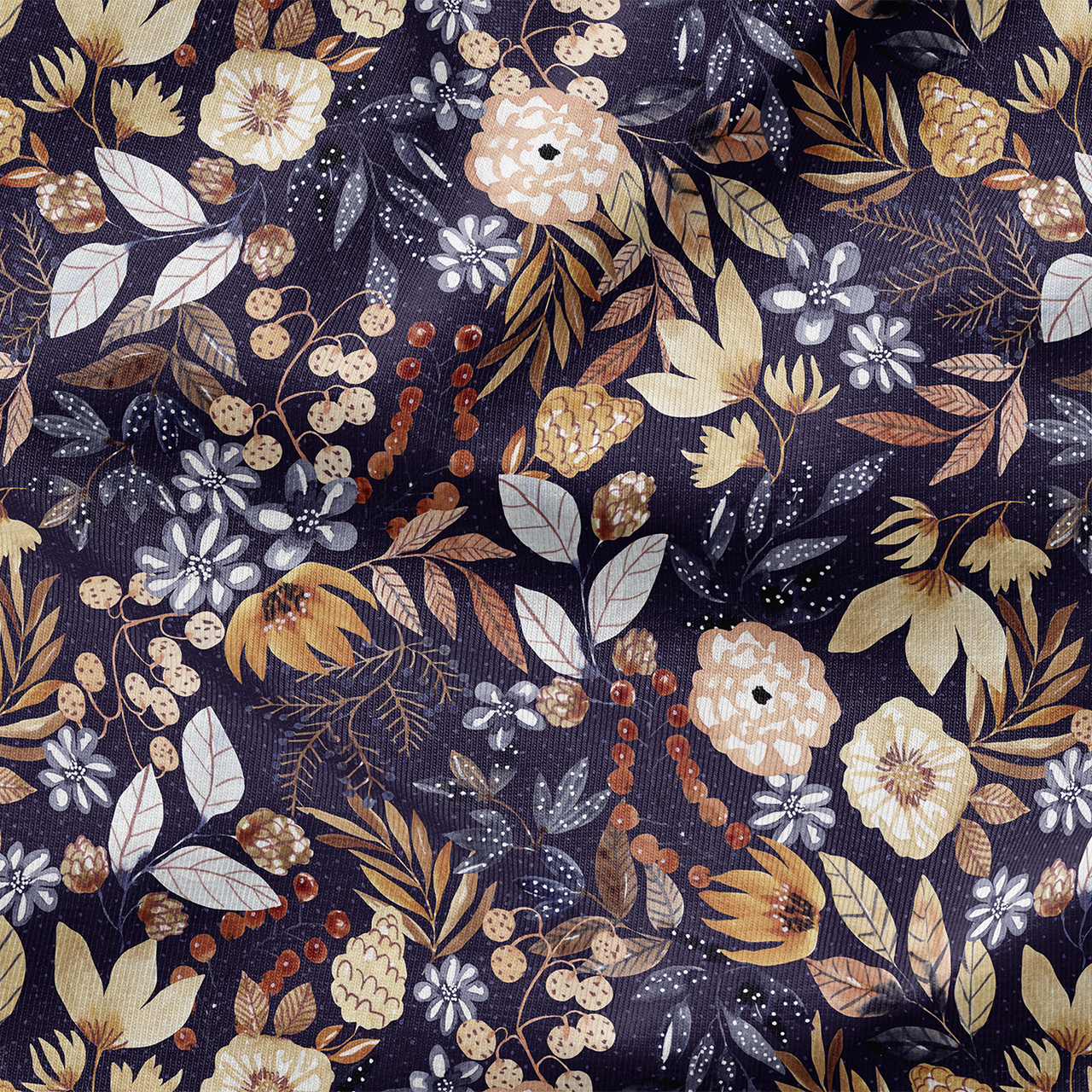 Jersey bio Fairtrade à fleurs marines (GOTS)