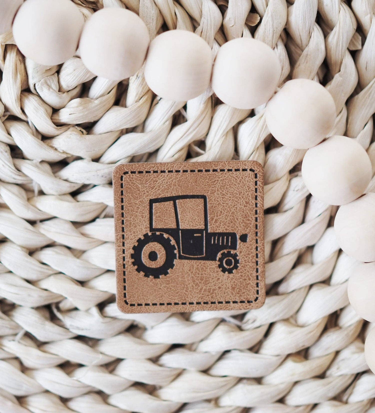 Kunstlederlabel - Traktor *iron-on*