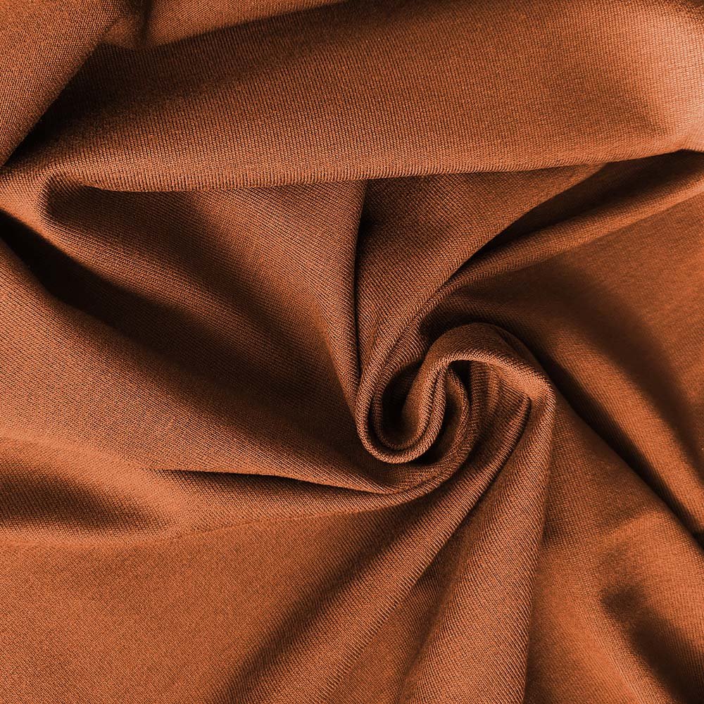 Jersey de bambou biologique issu du commerce équitable, marron fauve