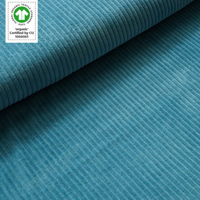 Fairtrade Bio Cordnicky beach house blue (GOTS)