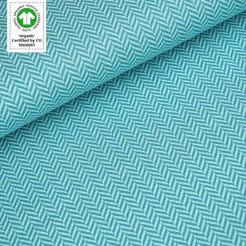 Fairtrade Bio Jacquard Fischgrät everglade (GOTS)