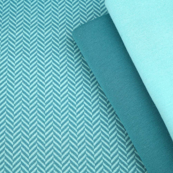 Fairtrade Bio Jacquard Fischgrät everglade (GOTS)