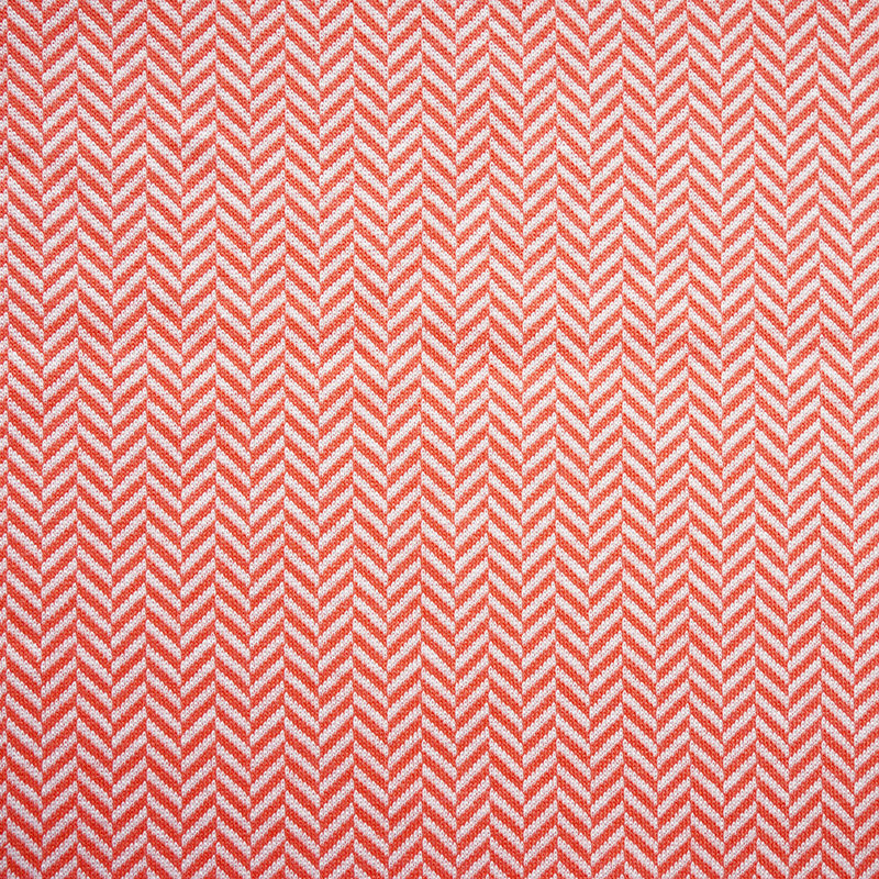 Fairtrade Bio Jacquard Fischgrät koralle (GOTS)