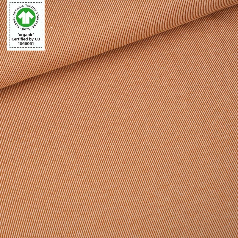 Fairtrade Bio Jacquard Rippenmuster cognac (GOTS)