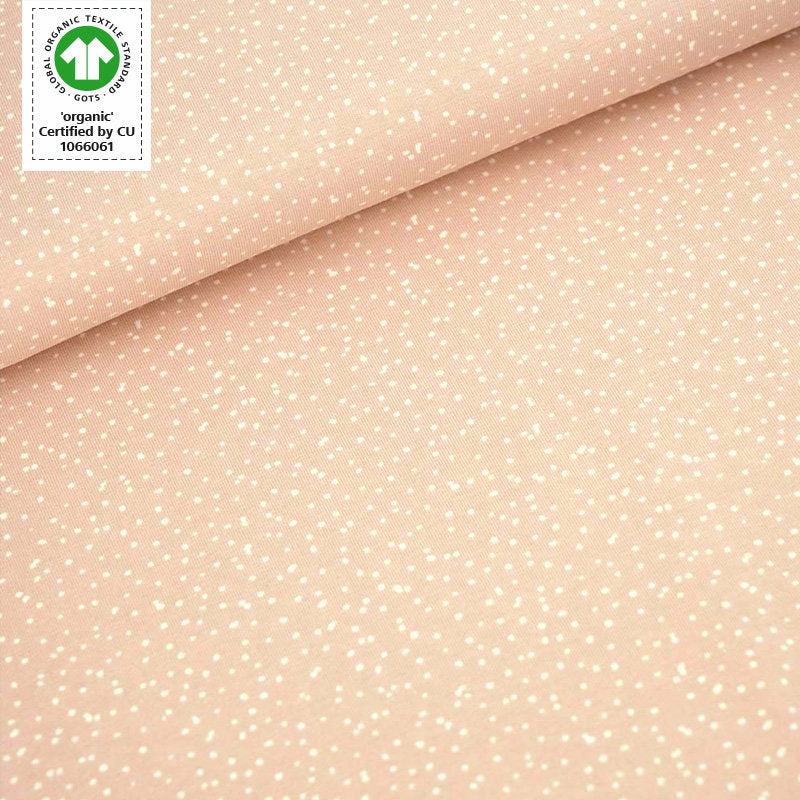 Fairtrade Biojersey Spotties Macadamia