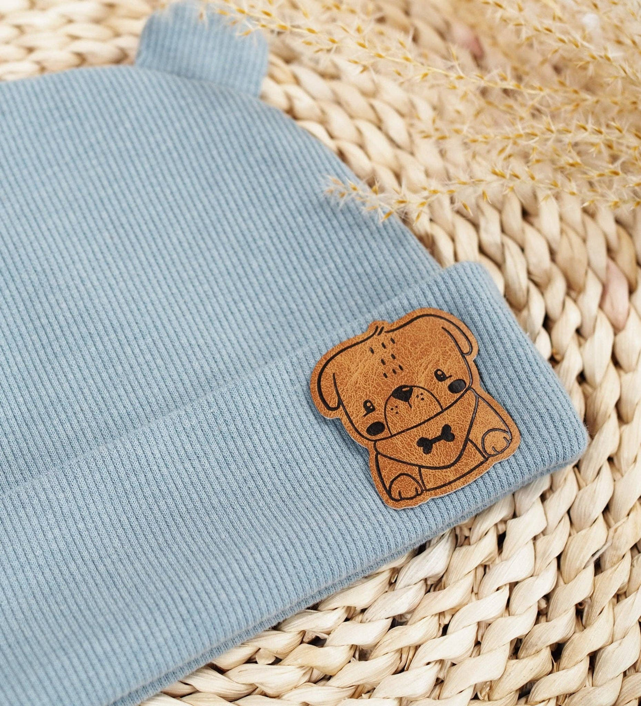 Kunstlederlabel - Hund *iron-on*