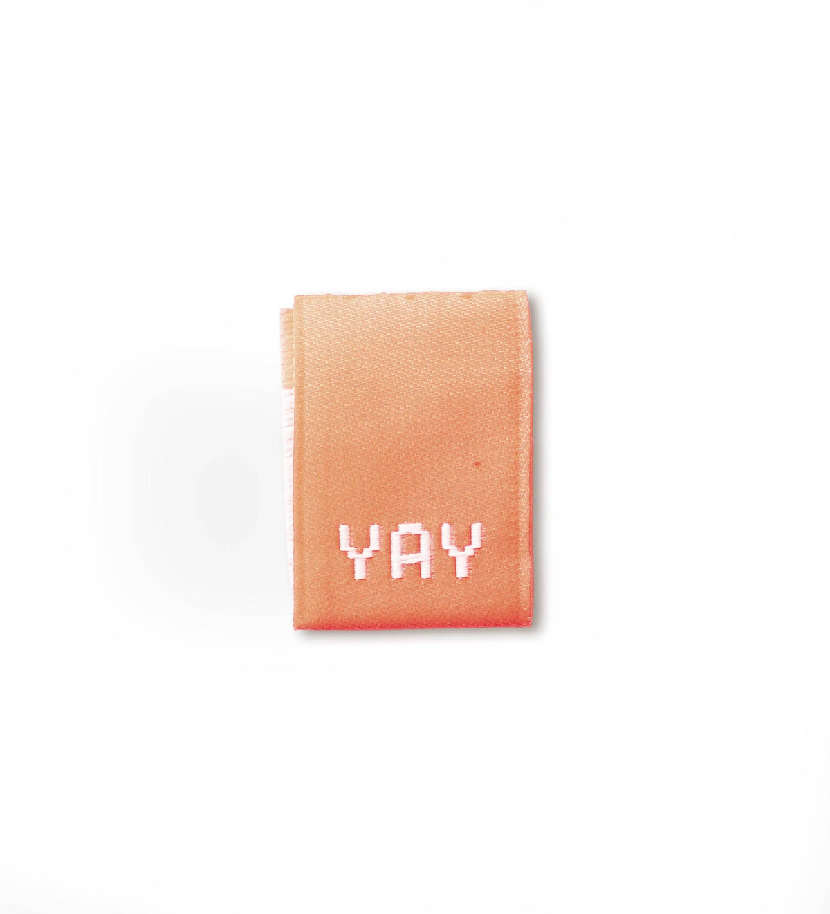 Klapp-Weblabel - YAY *neoncoral*