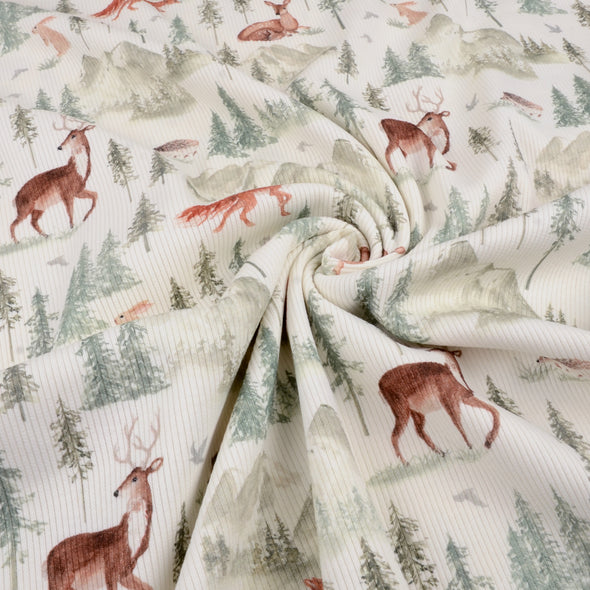 Fairtrade Bio Rib Jersey Sweetest Forest