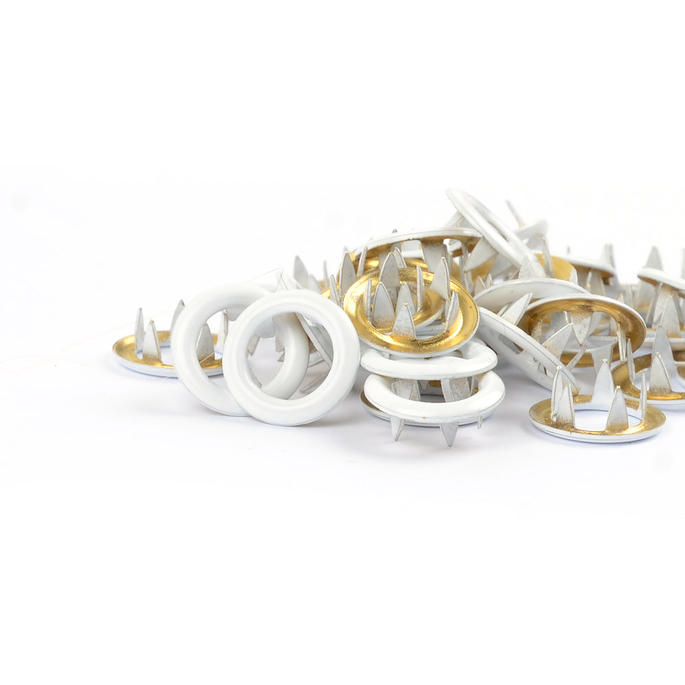 Bottoni automatici Jersey "bianchi" (11 mm)