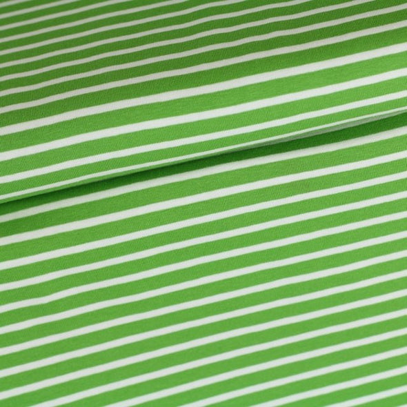 Fairtrade biojersey Stripe Classic kiwi